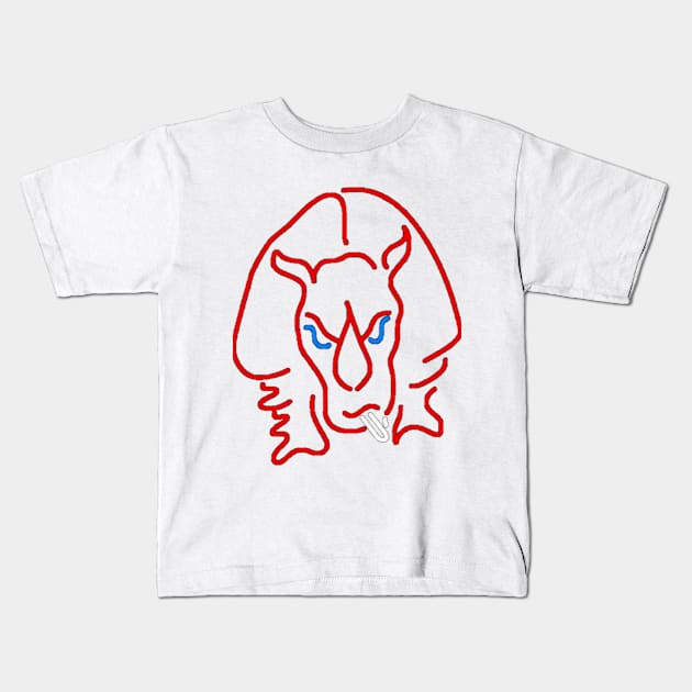 Red Rhino Kids T-Shirt by nate126